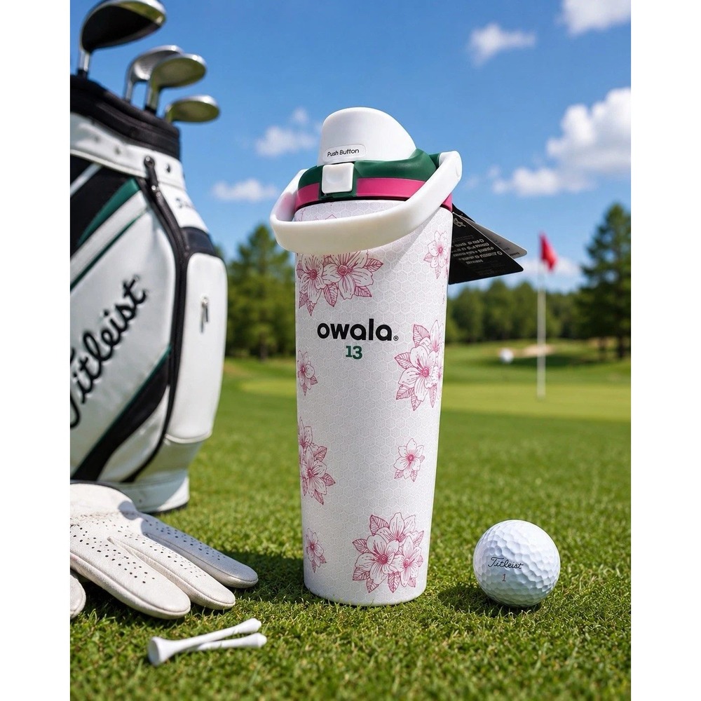 Owala FreeSip "Azalea 13" 30oz Masters Golf Water Bottle Special Edition
